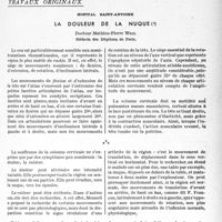 0526 - Page 463 - Partie scientifique. Travaux originaux. La douleur de la nuque, Docteur Mathieu-Pierre Weil