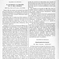 0540 - Page 477 - Partie scientifique. L’actualité scientifique. Les Sociétés Savantes. Paris. Académie de médecine. La cuti-réactivité à la tuberculine chez les élèves infirmières, 11-1-1938 / Académie de chirurgie. Désarticulation de la hanche, 22-12-1937