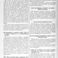 0542 - Page 479 - Partie scientifique. L’actualité scientifique. Les Sociétés Savantes. Montpellier. Société des Sciences médicales de Montpellier et du Languedoc méditerranéen. Note sur la fréquence actuelle des pneumococcies graves / Cinq observations de syndrome toxique tardif de la diphtérie. Efficacité de la strychnothérapie préventive / Abcès fétide du poumon traité et rapidement guéri par le benzoate de soude intraveineux à hautes doses / Un cas de perforation traumatique du duodénum / Abcès sous-phrénique consécutif à un ulcère perforé de l’estomac / Un cas de hernie étranglée de la vessie / Un cas de luxation traumatique du genou en avant. Réduction simple / A propos de la conduite à tenir dans les grandes hémorragies des ulcères de la petite courbure ; résection en selle