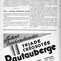 0576 - Page LXVII-513 - Correspondance. Accidents du travail. Non cumul des prestations des accidents du travail et des assurances sociales, en matière d’invalidité / Expertise d’accident du travail