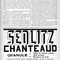 0587 - Page 524-X - Dernières nouvelles. VIIe Congrès français de gynécologie / Premier Congrès international de Cosmobiologie