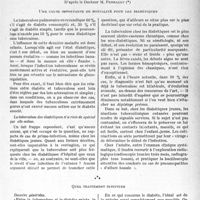 0602 - Page 539 - Partie scientifique. Travaux originaux. La clinique au goût du jour. Sur la nécessité d’un dépistage précoce de la tuberculose chez les diabétiques, d’après le Docteur M. Perrault. Une cause importante de mortalité pour les diabétiques / Quel traitement instituer [G. Fischer]