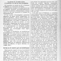0606 - Page 543 - Partie scientifique. L’actualité scientifique. La Presse. La ponction de la moelle osseuse et la ponction de la rate au cours du paludisme [(L’Algérie Médicale, novembre 1937)] / Sur deux cas de néphrite aiguë post-sérothérapique [(La pratique Médicale français, décembre 1937)]