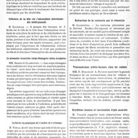 0610 - Page 547 - Partie scientifique. L’actualité scientifique. Les Sociétés Savantes. Toulouse. Société de médecine. Sur l’élimination billaire des alcaloïdes / Influence de la bile sur l’absorption intestinale des médicaments / Le pronostic visuel des corps étrangers intra-oculaires / La forme dyspeptique de l’ulcère de l’estomac / Extraction de la cataracte par le cénostyle / Traumatismes orbito-faciaux chez les soldats / Érythème noueux et vaccination triple associée