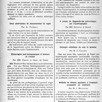 0613 - Page 550 - Partie scientifique. L’actualité scientifique. Les Congrès. La société français de gynécologie à Lille. Résumé des communications. Volumineux fibrome de la cloison recto-vaginale développé dans les ligaments larges, par MM. F. Ingelrans et Bedrine / Adénome du sein de volume exceptionnel chez une jeune fille de quinze ans, par MM. E. Delannoy et R. Demarez / Deux observations de cloisonnement du vagin, par M. Favreau / Hémorragies post-ménopausiques et tumeurs de l’ovaire, par MM. Picart et Olry / diagnostic des hémorragies utérines sans lésion évidente, par M. Claude Béclère / A propos du diagnostic des métrorrhagies par l’hystérographie, par MM. Decoulx et Bonté / Chirurgie esthétique du sein et lactation, par M. J. Callens / Méthode de Delmas appliquée à l’éclampsie menaçante ou confirmée, par M. J. Montagne