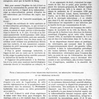 0622 - Page 559 - Partie professionnelle, Hygiène, Assistance, Mutualité, Intérêts corporatifs, Variétés. Travaux originaux. Hygiène et prophylaxie. Pour la prophylaxie de la tuberculose animale. Les récentes mesures législatives. A propos de la contagion humaine par la viande et par le lait / Pour l’organisation d’une médecine préventive, en médecine vétérinaire