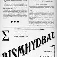 0636 - Page LV-573 - Circuit documentaire et touristique en Algérie. Les richesses thermales algériennes, (6 mai-17 mai 1938). Fédération des Syndicats médicaux de la Seine / A travers l’officiel. Enseignement de la médecine / Sérums thérapeutiques