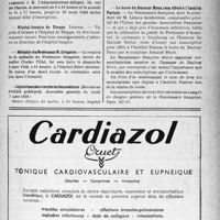 0656 - Page XI-649 - Dernières nouvelles. Hôpital Notre-Dame de Bon-Secours / Hôpital-hospice de Dieppe. Internat / Médaille -du Professeur R. Grégoire / Ligue français contre le rhumatisme / Le buste du Docteur Roux sera offert à l’Institut Pasteur