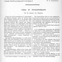 0673 - Page 666 - Partie scientifique. Travaux originaux. Un nouveau traitement de la tuberculose. Un enfant est atteint de maladie de bouillaud : sur quels éléments baser un pronostic? / Zona et physiothérapie, par M. Serret