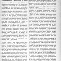 0688 - Page 681 - Partie professionnelle, Hygiène, Assistance, Mutualité, Intérêts corporatifs, Variétés. L’actualité professionnelle. Revue de Presse. L’Ordre des Médecins... en Belgique et au Canada