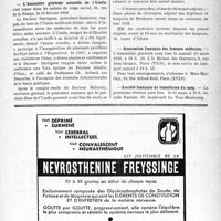 0718 - Page IX-711 - Dernières nouvelles. Umfla ou Union médicale latine / L’Assemblée générale annuelle de l’Umfla / Hôpitaux de Bordeaux / Association français des femmes médecins / Société français de transfusion du sang
