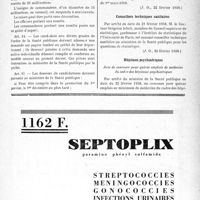 0722 - Page XIII-715 - A travers l’officiel. Ordre de la Santé publique / Conseillers techniques sanitaires / Hôpitaux psychiatriques