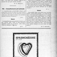 0772 - Page LXIII-765 - Correspondance. Application des tarifs d’honoraires. a) Accidents du Travail. En cas d'assurance « Individuelle» d'un blessé, le médecin traitant n'a nullement à s'occuper du Tarif accident du travail / Sympathectomie péri-artérielle / Ne pas confondre « suture » et « points de suture »