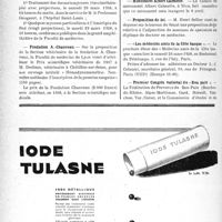 0785 - Page 778-VIII - Dernières nouvelles. Groupement des Universités pour les relations avec l’Amérique latine / Fondation A. -Chauveau / Monument Albert Calmette / Proposition de loi / «Les médecins amis de la Côte basque » / Premier Congrès national du «Bon pain »