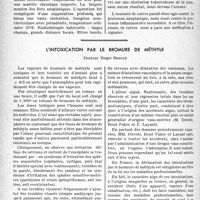 0807 - Page 800 - Partie scientifique. Travaux originaux. Traitement des ulcérations néoplasiques par l’éosinate de cuivre, par le Docteur Ch. Guilbert. Un enfant perd du sang par l'anus. C'est peut-être un polype rectal, facile à guérir par l'électro-coagulation [G. Fischer] / L’intoxication par le bromure de méthyle, Docteur Roger Bertin