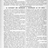 0825 - Page 818 - Partie professionnelle, Hygiène, Assistance, Mutualité, Intérêts corporatifs, Variétés. L’actualité professionnelle. La médecine professionnelle et sociale à l’étranger. Cession et reprise de clientèle / Le châtiment des empiriques à Montpellier au XVIe Siècle