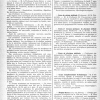 0833 - Page 826 - Partie professionnelle, Hygiène, Assistance, Mutualité, Intérêts corporatifs, Variétés. Faculté de médecine de Paris. Enseignement et actes de la Faculté