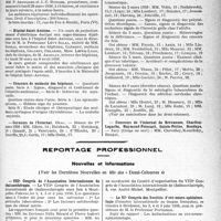 0834 - Page 827 - Partie professionnelle, Hygiène, Assistance, Mutualité, Intérêts corporatifs, Variétés. Hôpitaux de l'assistance publique de Paris. Enseignement, concours, avis divers / Reportage professionnel. Nouvelles et Informations. VIIIe Congrès de l’association internationale de thalassothérapie / Le XIe Congrès des Sociétés d’oto-neuro-ophtalmologie / Premier Congrès international de cosmobiologie