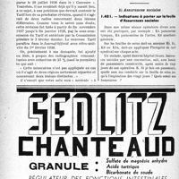 0839 - Page 832-LXII - Correspondance. Application des tarifs d’honoraires. a) Accidents du Travail. Radiographies concomitantes / b) Assurances sociales. Indications à porter sur la feuille d'Assurances sociales