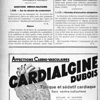 0841 - Page 834-LXIV - Correspondance. Application des tarifs d’honoraires. b) Assurances sociales. Radioscopies et radiographies concomitantes / Questions médico-militaires. Sur la retraite du combattant / Périodes d'instruction obligatoires