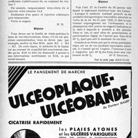 0855 - Page 912-X - Correspondance. Application des tarifs d'honoraires. a) Accidents du travail. En cas d’interventions multiples, préciser le taux de chacune / Remboursement des frais pour produits thérapeutiques Injectables