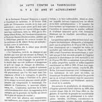 0856 - Page 913 - Propos du jour. La lutte contre la tuberculose, il y a 35 ans et actuellement [J. Noir]