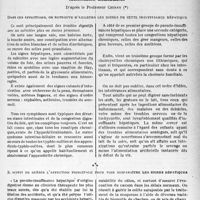 0876 - Page 931 - Partie scientifique. Travaux originaux. La clinique au goût du jour. Sous le masque de la petite insuffisance hépatique Stases intestinales, congestions hépatiques et cholécystites chroniques, intolérances alimentaires, d’après le Professeur Chiray. Dans ces affections, on retrouve d'ailleurs les signes de cette insuffisance hépatique / Il suffit de guérir l’affection principale pour voir disparaître les signes hépatiques