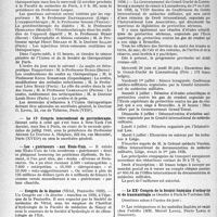 0895 - Page 950 - Partie professionnelle, Hygiène, Assistance, Mutualité, Intérêts corporatifs, Variétés. Reportage professionnel. Nouvelles et Informations. Union thérapeutique / Le IIe Congrès international de pyrétothérapie / Les « guérisseurs » aux États-Unis / Congrès de la diurèse / VIII° Session de conférences du Comité international de médecine militaire / Le XXe Congrès de la Société français d’orthopédie et de traumatologie