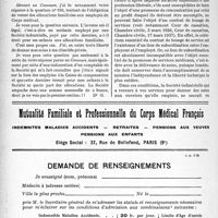 0899 - Page 954-XL - Correspondance. Application des tarifs d'honoraires. a) Accidents du travail. Traitement des hémorroïdes par la haute fréquence / Questions diverses. Les médecins peuvent-ils bénéficier des allocations familiales ?