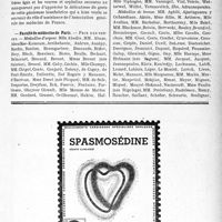 0908 - Page VII-845 - Dernières nouvelles. Association générale des médecins de France / Faculté de médecine de Paris