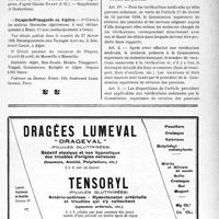 0912 - Page XI-849 - Dernières nouvelles. Aesculape / Voyages de Propagande en Algérie / A travers l’officiel. Pensions militaires