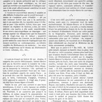 0950 - Page 887 - Partie professionnelle, Hygiène, Assistance, Mutualité, Intérêts corporatifs, Variétés. Travaux originaux. Pourquoi littré ne fut pas médecin [Michel Renault]