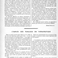 0951 - Page 888 - Partie professionnelle, Hygiène, Assistance, Mutualité, Intérêts corporatifs, Variétés. Travaux originaux. Pourquoi littré ne fut pas médecin [Michel Renault]. Azur de France. Notre montagne, Impr. de l’Eclaireur de Nice / L’emploi des punaises en thérapeutique [Dr Godefroy]