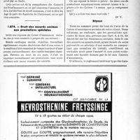 0960 - Page LXIII-897 - A travers l’officiel. Emplois réservés. Droit des assurés sociaux aux prestations lorsque le précompte a été effectué / Droit des assurés sociaux aux prestations spéciales