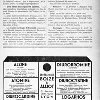 0976 - Page XI-967 - Dernières nouvelles. Hôpitaux de Reims / Réunions médico-chirurgicales de morphologie / Dîner annuel des hospitaliers lyonnais / Les Journées médicales de Beyrouth / Mariage / Naissance / Nécrologie [françaisois-Jules-Joseph Houssay]