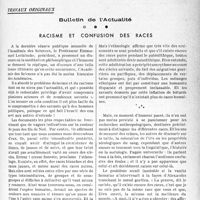 1004 - Page 993 - Partie professionnelle, Hygiène, Assistance, Mutualité, Intérêts corporatifs, Variétés. Travaux originaux. Bulletin de l’Actualité. Racisme et confusion des races [G. Lavalée]