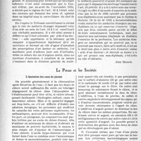 1011 - Page 1000 - Partie professionnelle, Hygiène, Assistance, Mutualité, Intérêts corporatifs, Variétés. L’actualité professionnelle. Informations judiciaires. Une intéressanté décision en matière d’exercice illégal par les médecins étrangers / La Presse et les Sociétés. L’épuration des eaux de piscine [(Office Internat, d’hyg. pub, juillet 1937)]