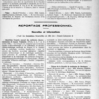 1020 - Page 1009 - Partie professionnelle, Hygiène, Assistance, Mutualité, Intérêts corporatifs, Variétés. Faculté de médecine de Paris. Enseignement et actes de la Faculté / Reportage professionnel. Nouvelles et Informations. Quatrième Congrès annuel des médecins électro-radiologistes de langue français / Thèses de la Faculté de médecine de Bordeaux