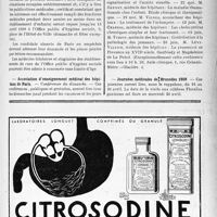 1042 - Page IX-1029 - Dernières nouvelles. Préventorium du Glandier (Corrèze) / Association d’enseignement médical des hôpitaux de Paris / Journées médicales de Bruxelles 1938