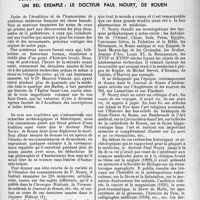1048 - Page 1035 - Propos du jour. l'érudition et l’humanisme chez les médecins français un bel exemple : le Docteur Paul Noury, de Rouen [J. Noir]