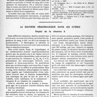1057 - Page 1044 - Partie scientifique. Travaux originaux. Les méthodes de détermination du début de la coagulation du sang, par R. Martinet. Secret vis-à-vis de syphilisateurs, et vis-à-vis des charlatans / La diathèse hémorragique dans les ictères. Emploi de la vitamine K [G. Lavalée]
