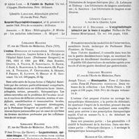 1068 - Page 1055 - Partie scientifique. L’actualité scientifique. Les Livres. Les livres qui viennent, de paraître... / L’eczéma, par MM. Jean Darier, Civatte, A. Tzanck, R. Sabouraud, G. Basch, J. Gaté, L. Babonneix, L. Spillmann, Ch. Flandin, A. Touraine, P. Chevalier, A. Sézary, P. Fernet, H. Jausion, G. Millan et H. Gougerot, Librairie Maloine, Paris / La gastrectomie, opération bénigne, par Dr Jean Duval, Librairie Maloine, Paris / Homéopathie, par Joseph Tétau, Librairie Maloine, Paris, 1938 / La réaction de fixation dans les tuberculoses humaines et animales, par Achille Urbain, Masson et Cie, éditeurs, Paris