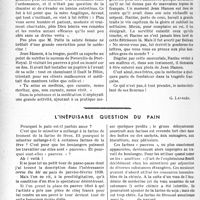 1073 - Page 1060 - Partie professionnelle, Hygiène, Assistance, Mutualité, Intérêts corporatifs, Variétés. Travaux originaux. Bulletin de l’Actualité. Les médecins au « désert » de port-royal [G. Lavalée] / L’inépuisable question du pain [G. Lavalée]