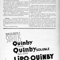 1102 - Page IX-1089 - Dernières nouvelles. Hôpital-hospice de Fontenay-le-Comte / Mariage / Communiqués du Syndicat des médecins de la Seine et de la Confédération des Syndicats médicaux français