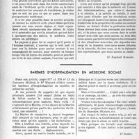 1137 - Page 1124 - Partie professionnelle, Hygiène, Assistance, Mutualité, Intérêts corporatifs, Variétés. Travaux originaux. Bulletin de l’Actualité. L’union nécessaire [Dr Raphaël Massart] / Barèmes d’hospitalisation en médecine sociale [Dr Damey]