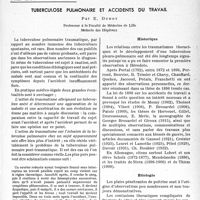 1178 - Page 1165 - Partie scientifique. Travaux originaux. Tuberculose pulmonaire et accidents du travail, par E. Duhot