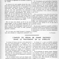 1191 - Page 1178 - Partie scientifique. Travaux originaux. La clinique au goût du jour. La tuberculose doit être dépistée dès son début, et surtout chez l’enfant car son stade initial est essentiellement son stade de curabilité, d’après les Professeurs R. Debré et M. Lelong. Le traitement de la lésion initiale [G. Fischer] / L’emploi du sérum de femme enceinte dans le traitement de la stérilité [G. Lavalée]