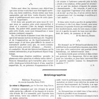 1209 - Page 1196 - Partie professionnelle, Hygiène, Assistance, Mutualité, Intérêts corporatifs, Variétés. L'actualité professionnelle. Les bains froids sont-ils vraiment dangereux? / Bibliographie. Le retour à Hippocrate, par le Docteur Aug. Colin, Editions Fasquelle, Paris