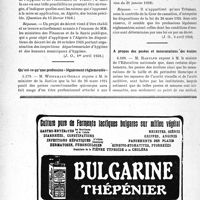 1213 - Page 1200-LVI - A travers l’officiel. Réponses des ministres aux questions des parlementaires. Extension à l’Algérie de l’organisation de l’inspection d’hygiène et du contrôle des lois d’assistance / Qu’est-ce qu’une profession « légalement réglementée » / A propos des pesées et mensurations des écoliers