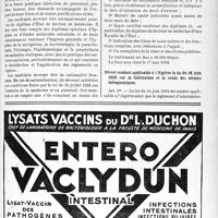 1268 - Page LI-1255 - A travers l’officiel. Médaille des épidémies / Avis de vacance d’emploi de directeur de la Santé à Marseille / Décret rendant applicable à l’Algérie la loi du 14 juin 1934 sur la fabrication et la vente des sérums thérapeutiques
